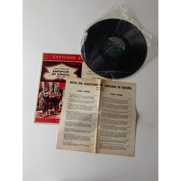 Language Through Songs Cantemos En Espanol Book II Volume 2 1961 Lp Insert  VG+ - Picture 4 of 10